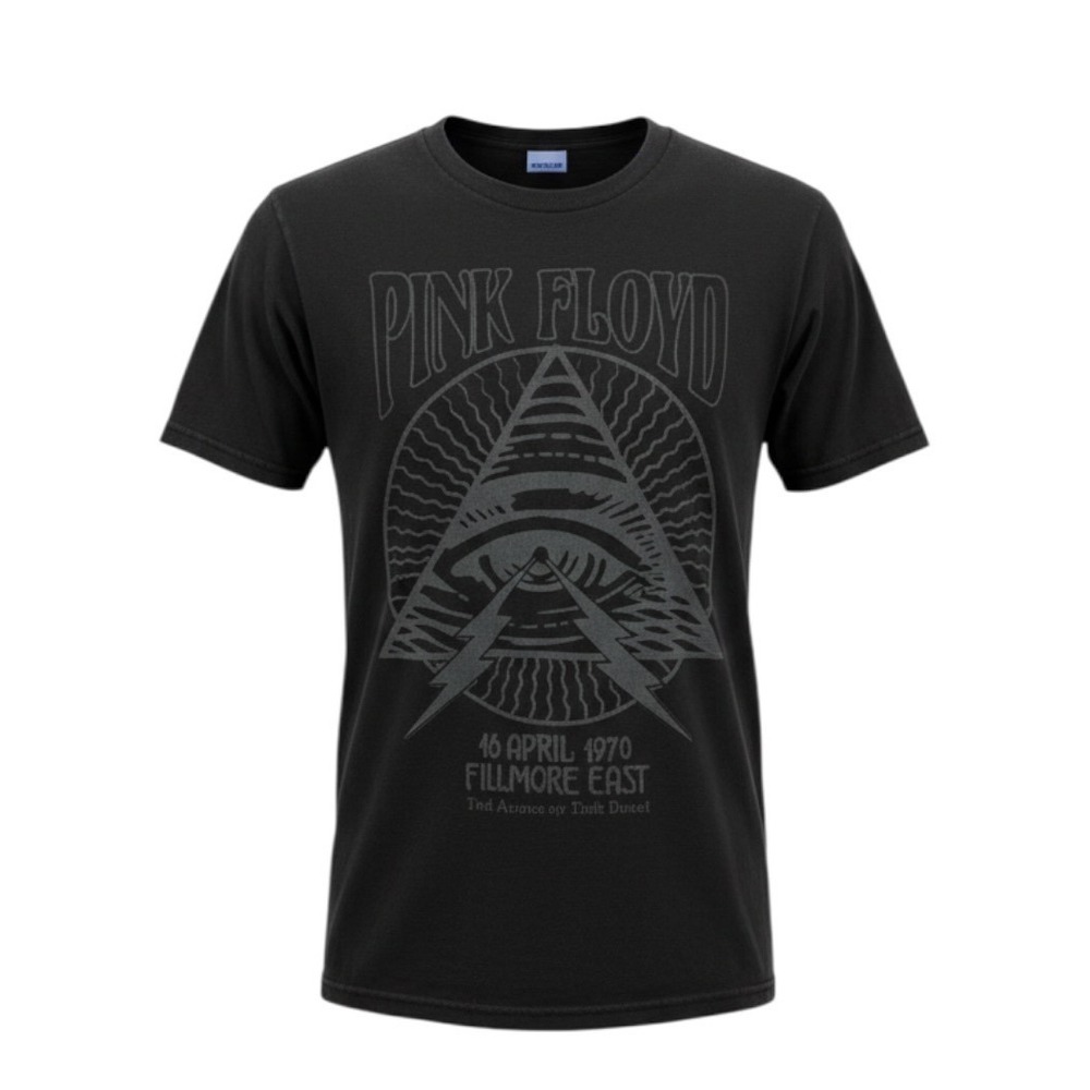 Pink Floyd Fillmore East 1970 Graphic T Shirt Goodfellow Black Men's Small NWT